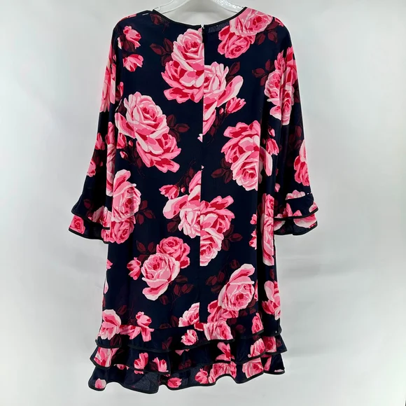 Kate Spade Black and Pink Floral Mini Dress - Picture 6 of 8